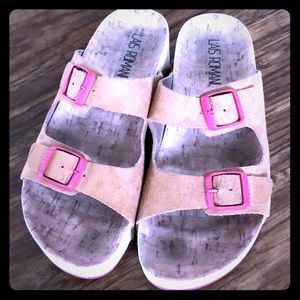 Birkenstock-esque sandals.